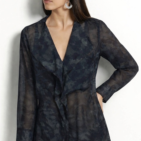 Babaton Silk Ruffle Blouse - Picture 2 of 11